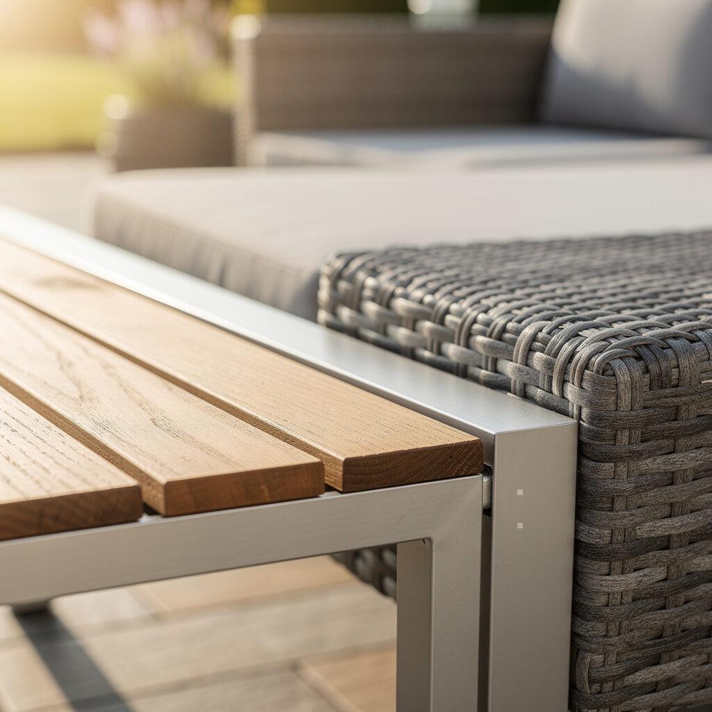 Vergleich von Gartenmöbel-Materialien: Holz, Polyrattan, Aluminium und weitere – bei Gartenmöbel Maier