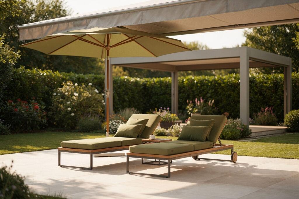 Gartenmöbel Maier: Sonnenschutz durch Schirm, Markise oder Pavillon für Liege und Daybed